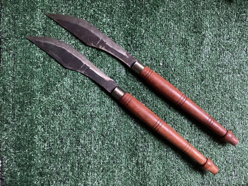 Bamboo Splitting Knives Hand Forged Steel Knife Thai Garden Collectible Machete - 第 3/7 張圖片