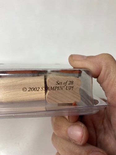 2002 Stampin Up! Mini Mates Card Making Rubber Mounted Stamp - (Set Of 28) - Picture 4 of 6