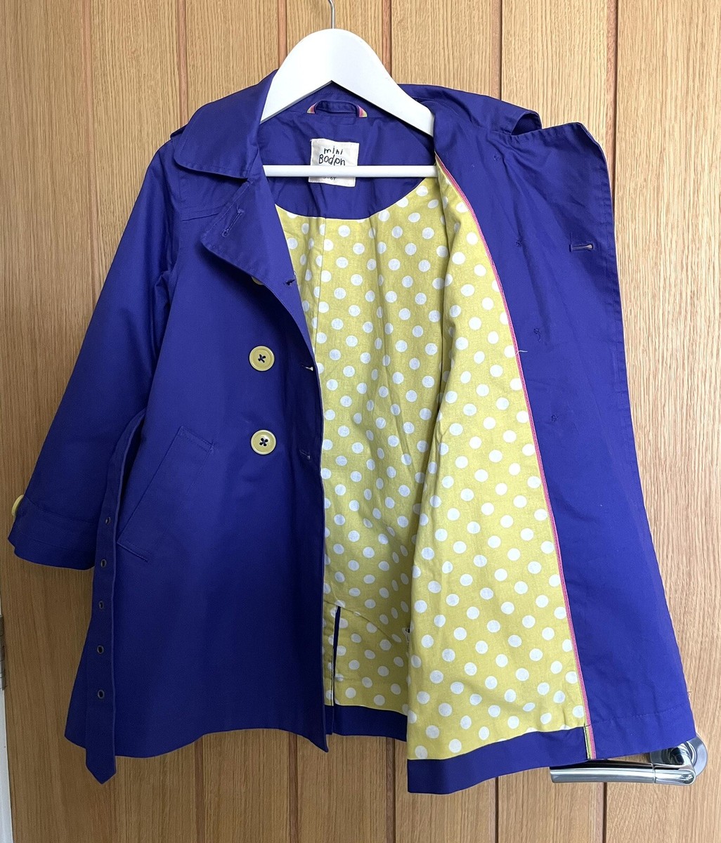 Mini Boden Girls Smart Trench Coat age 5-6 VGC UK