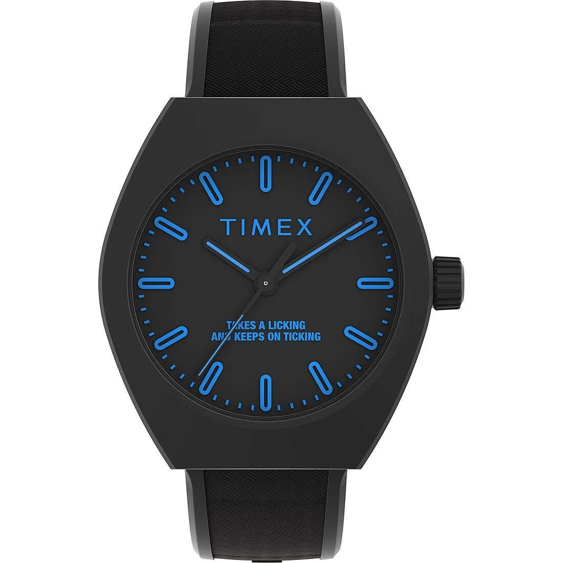 Timex Orologio Uomo Navy Casuale, Modello TW2T75500D7, Cinturino In Tessuto Verde, Cassa Nera 41mm, Impermeabile 10 ATM