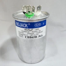 BOJACK 45+5 uF 45/5 MFD ±6% 370V/440VAC CBB65 Dual Run Circular Start Capacitor