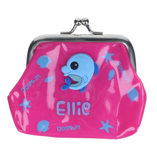 Girls Small Personalised Name Kids Cute Animal Character Plastic PVC Coin Purse - Picture 50 of 148