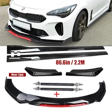 Front Bumper Lip Splitter Spoiler Side Skirt For KIA Stinger Forte Body Kit