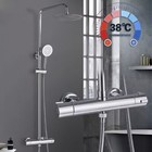 New ListingThermostatic Chrome 8' Rain Shower Faucet System Exposed Head Combo Set Mixer