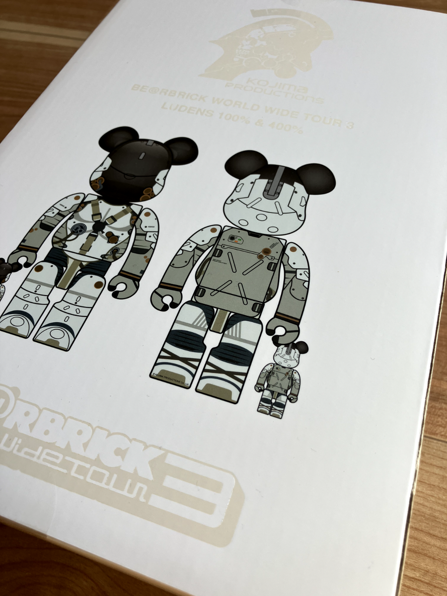 MEDICOM TOY BE@RBRICK LUDENS 100％ & 400％ WORLD WIDE TOUR 3 in