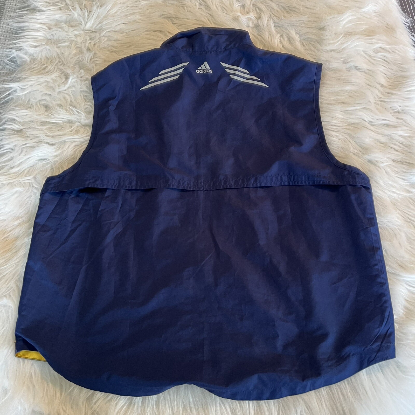 Adidas Windbreaker Vest Windshirt Jacket Full Zip Pockets Vented Boys Medium thumbnail 5