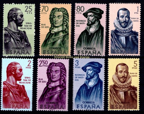 EBS Spain 1961 - Explorers of America (I) - Forjadores - 1269-1276 - MNH**