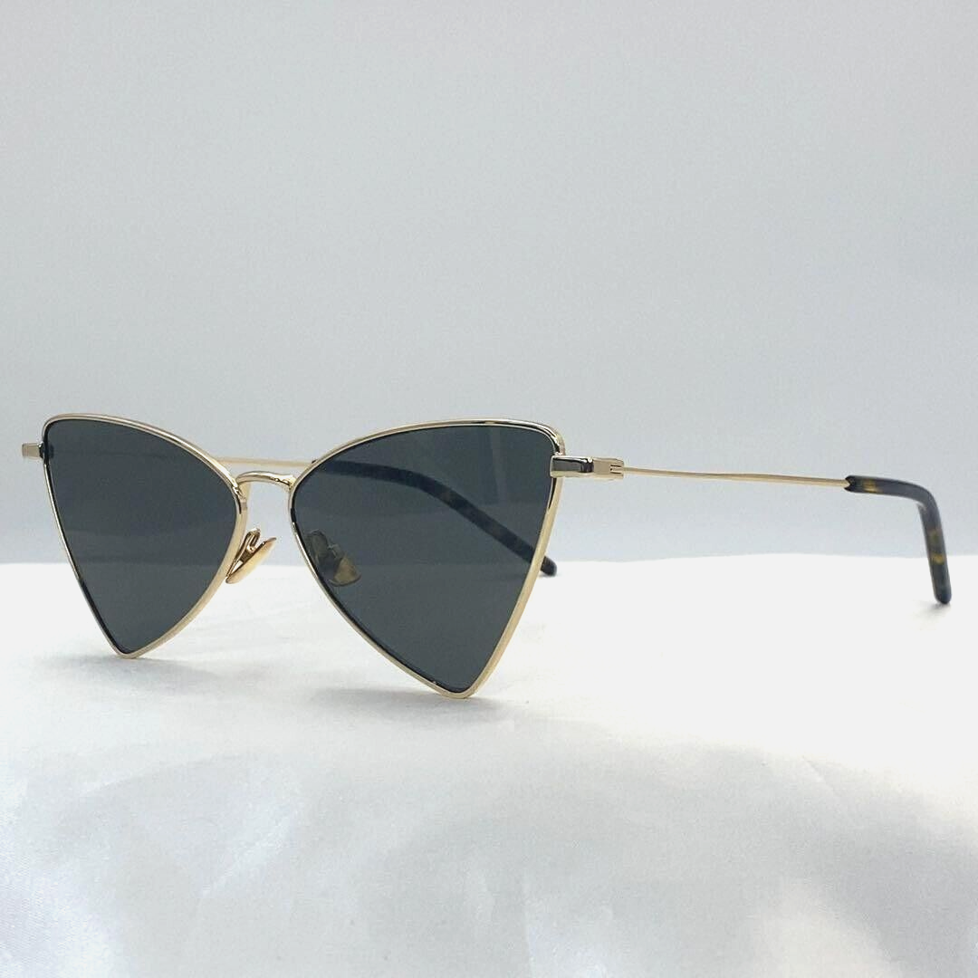 Occhiali da sole unisex SAINT LAURENT SL 303 Jerry 004 oro quadrati ovali con custodia