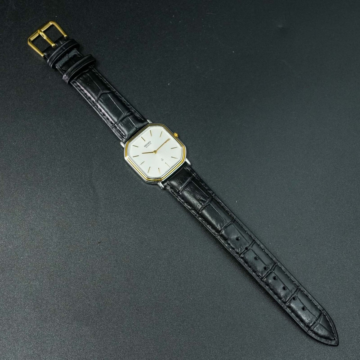 Vintage 1981 [MINT] SEIKO Chariot 5930-5600 Octagon Thin Tank