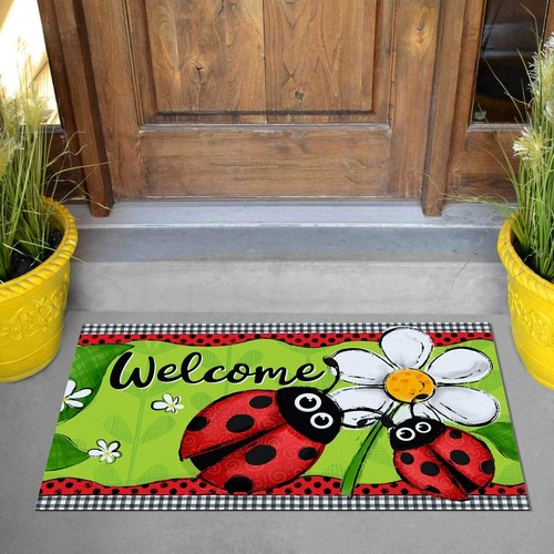 Alfombrilla de entrada CounterArt Ladybug Welcome interior/exterior mide 29,5 pulgadas  - Imagen 6 de 8