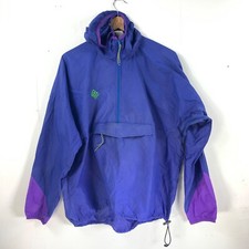 Vintage Ronhill Running Jacket Smock Large 1980's Retro Blue Purple Shell Coat