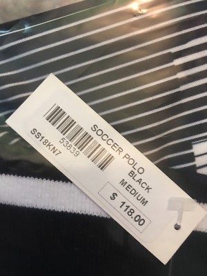 Supreme Soccer Polo SS18 Black Medium In Hand 100% Authentic