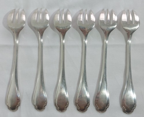 6 Forks Table Metal Silver Christofle Model Grandbourg Louis XV (Lot A
