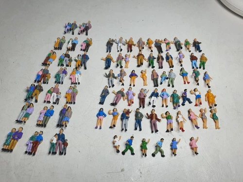 PREISER MKD? LOT 76 FIGURES VARIOUS CHARACTERS HO DECORATIONS ELECTRIC TRAIN co