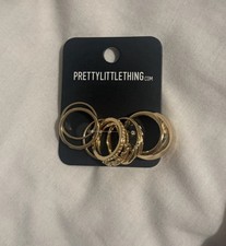plt gold assorted diamanté multipack rings