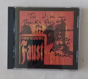 Signed! Randy Newman Faust CD Reprise Records 1995 Rock Opera Musical Great Rare