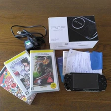 SONY PSP3000 Consoles Piano Black and Game Software Set of 3 Handheld System Box