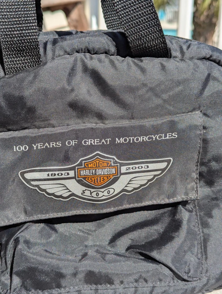 2003 Vintage Harley Davidson 100º Aniversário Capacete Bolsa Motociclista - Imagem 3 de 4