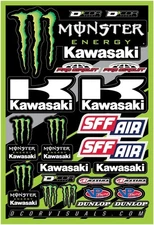 Dcor Decal Sheet - Monster Kawasaki 2016 Motorcycle ATV/UTV Dirt Bike 40-20-116