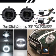White Led Fog Light Whalo Ring Drl Kit For Mini Cooper 2014-18 F54 F55 F56 F57