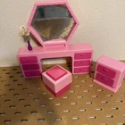 Barbie & The Rockers Vanity Set Arco 1980s Pink Playset Mirror