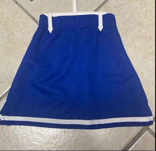 Niño pequeño 18 meses - 3T azul y blanco en blanco (sin logotipo) conjunto de uniforme de animadora nuevo con etiquetas - Imagen 3 de 6
