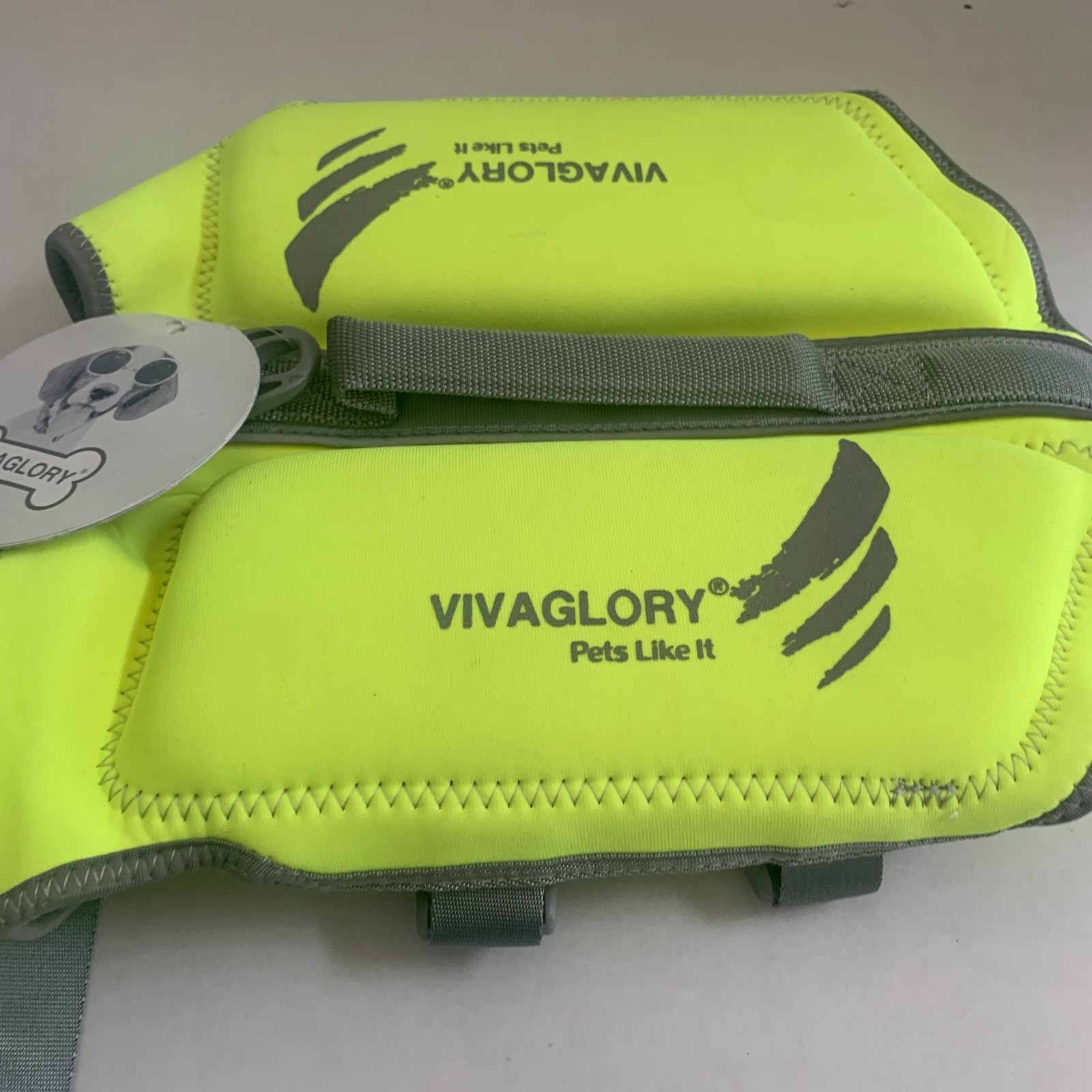 Vivaglory Ripstop Dog Life Vest Reflective & Adjustable Life Jacket Size M