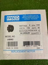 Fasco Ub595 Unit Bearing Motor 1550 Rpm 115v 1 Ph Teao Shaft 14x 20 4pole