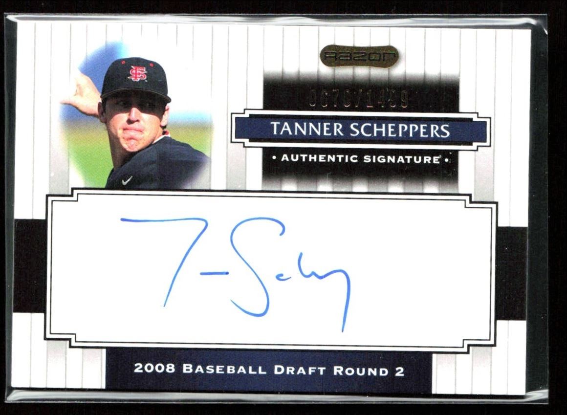 Tanner Scheppers 2008 Razor Auto /1499 #148 Pittsburgh Pirates