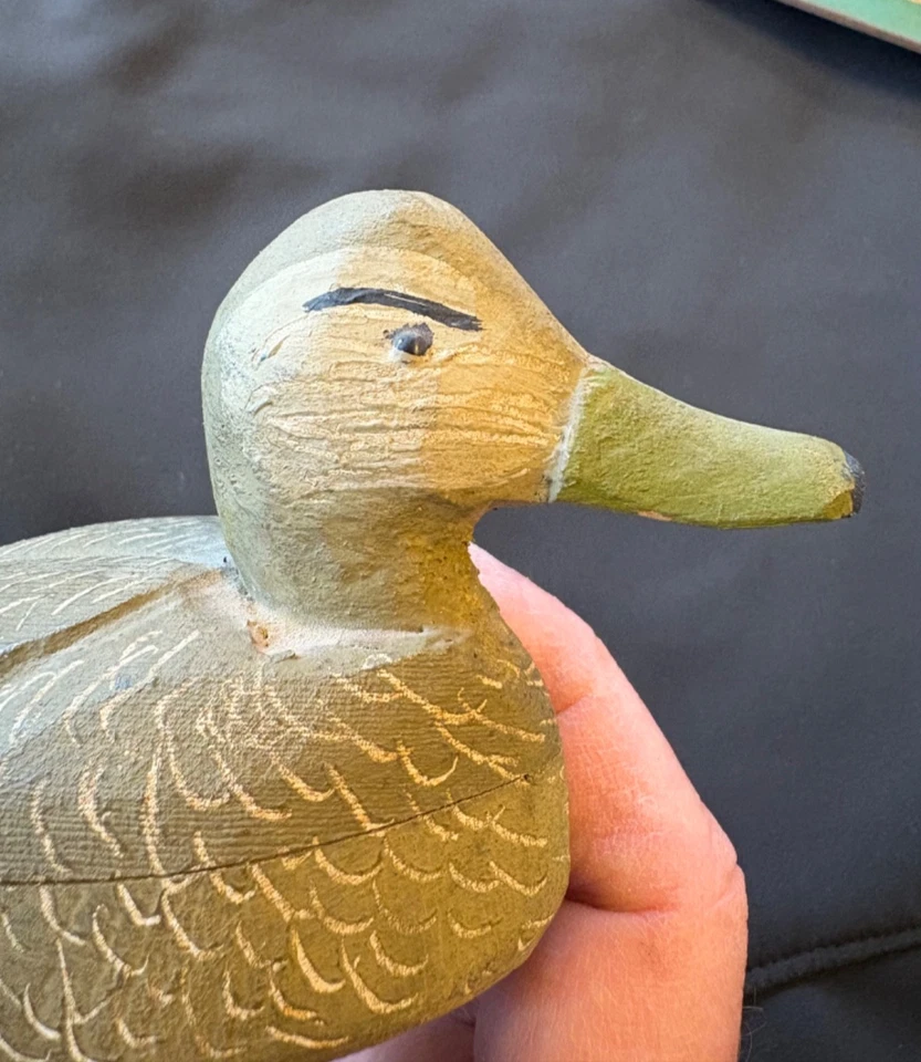 De colección 1970 Original ~Miles Hancock~ Mini Señuelo Pato Negro Chincoteague 1887-1974 Foto 4 de 4