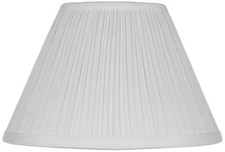 White Small Empire Mushroom Pleated Lamp Shade 5" Top x 11" Bottom x 7.5" High