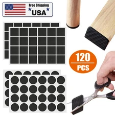 120x Non Slip Furniture Pads Round, Square Furniture Grippers Chair Leg Pads USA