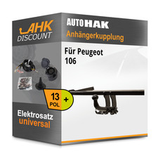 Für Peugeot 106 91- AUTO HAK Anhängerkupplung abnehmbar + 13polig E-Satz NEU