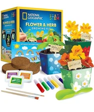 National Geographic Flower & Herb Growing Kit - STEM Educational Set