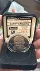 1 Troy Oz. .999 Silver Round Barry Sanders Detroit Lions Highland Mint 5538/7500