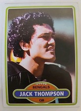 1980 Topps Football Card 122 Jack Thompson Cincinnati Bengals 