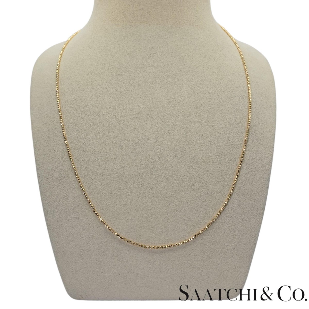 18K (750) Yellow Gold - Diamond Cut Chain / Necklace - 8.05 Gram 