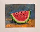 Original Acrylic Painting, Fruit, Watermelon,  One-of-a-kind. Acrylic On Paper — photo 1