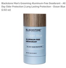 BLACKSTONE MENS GROOMING OCEAN BLUE ALUMINUM-FREE DEODORANT 2.82 OZ / 80 g