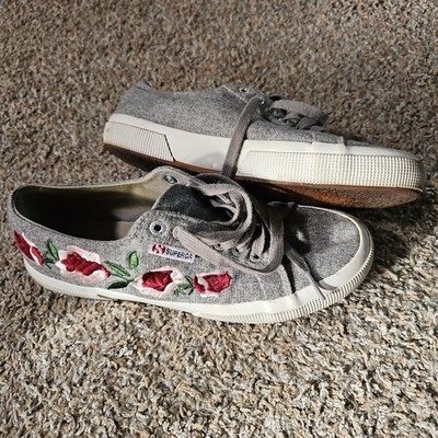 superga style S00D1G0 wool Floral Embroidered shoes