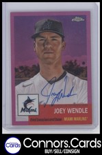 Joey Wendle Auto 2022 Topps Chrome Platinum #CPA-JWE Pink Refractor /15