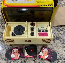 Vintage 1970s Sindy Doll Music Center Radio No. 1242 Record Player Marx Toys