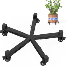 Plant Caddy With Wheels, Adjustable 13in to 20inch Metal Plant Stand Metal Hea