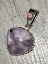 Vintage Sterling Silver ametrine Gemstone Pendant