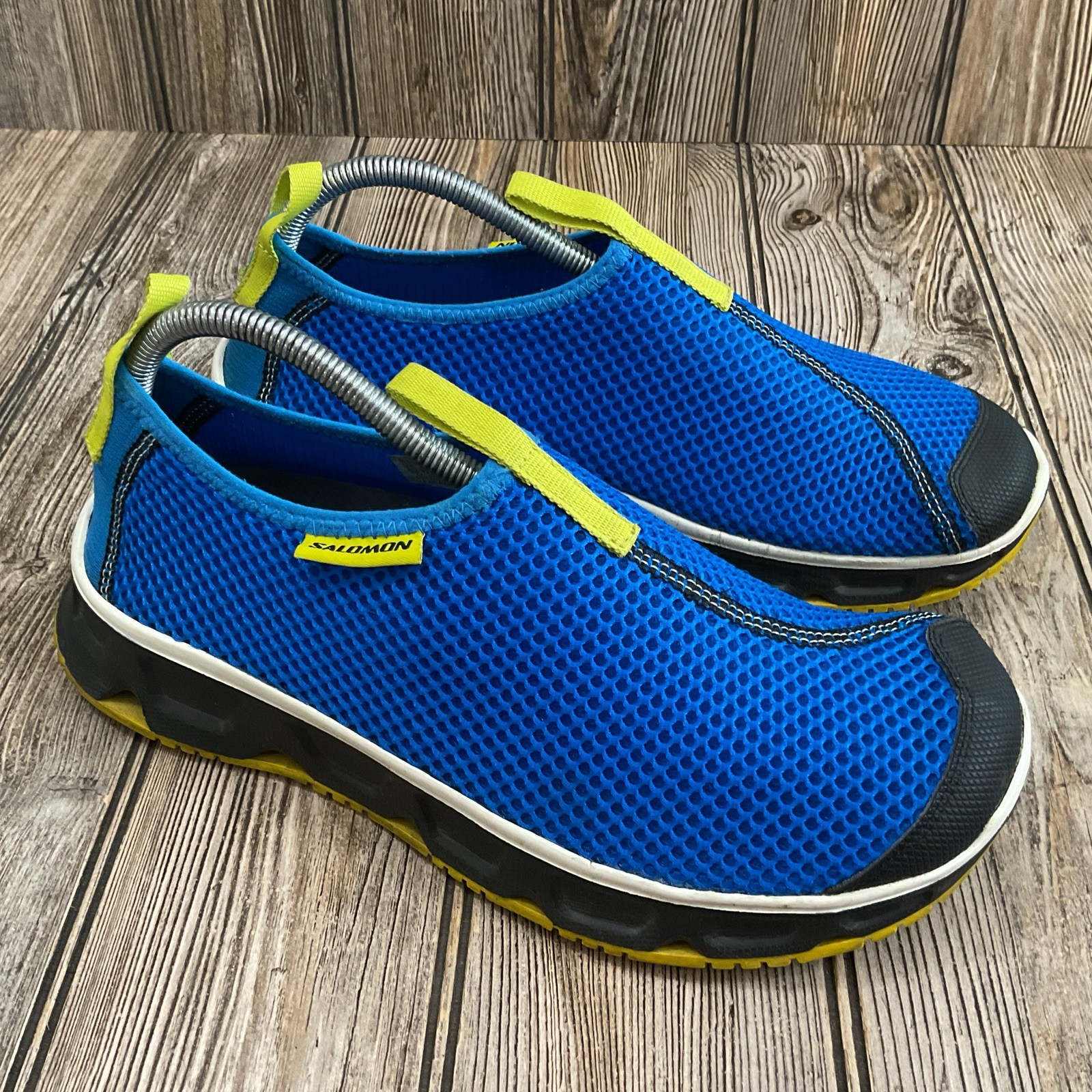 Scarpe Salomon RX Moc 3.0 blu verde rete slip on outdoor trail passeggio uomo taglia 9