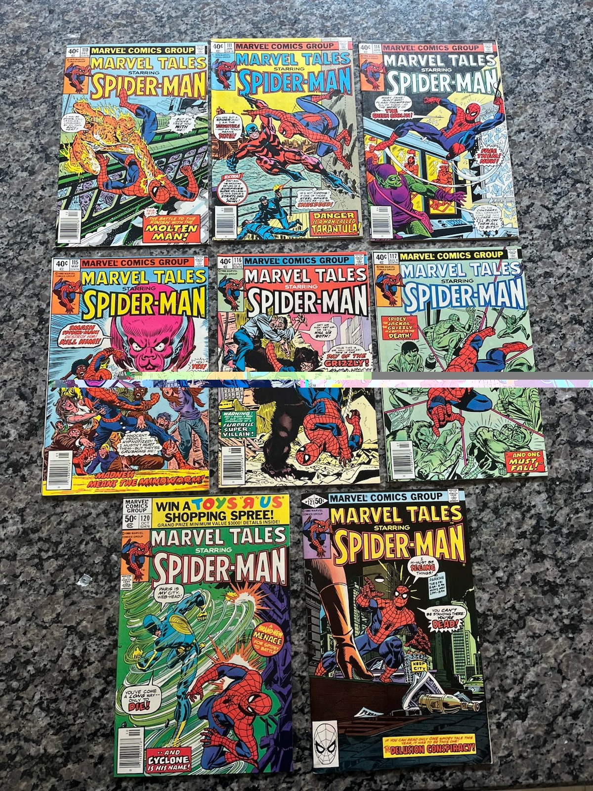 MARVEL TALES: #110 111 114 115 116 117 120 121  1980 Marvel Comics