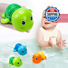 Bath Toys, Cute Swimming Turtle Baby Bath Toys for Toddler 1-3, Water Pool Float