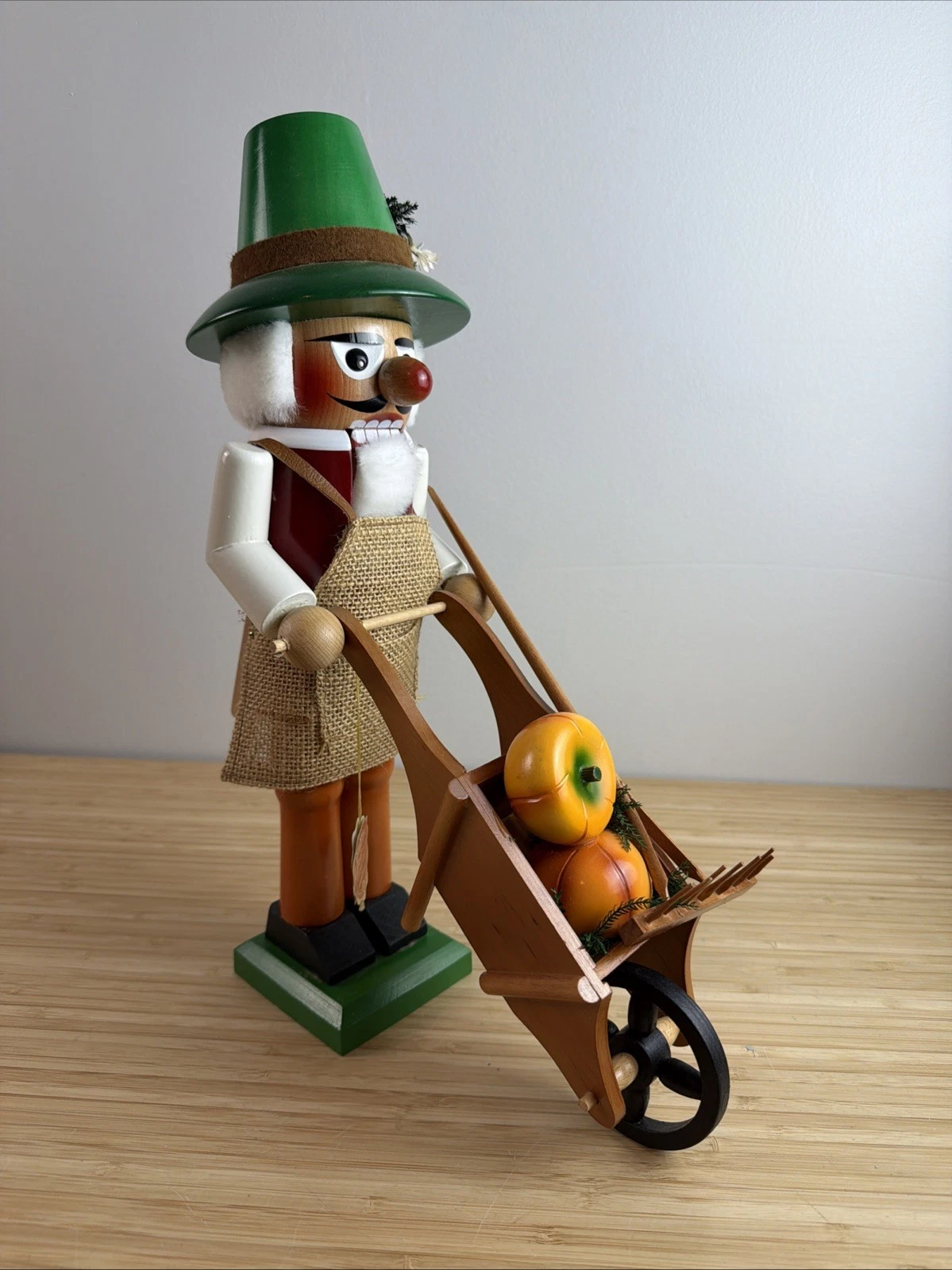 Steinbach Nutcrackers "Harvest Pumpkin Farmer" Holiday Display 16" Tag And Stamp