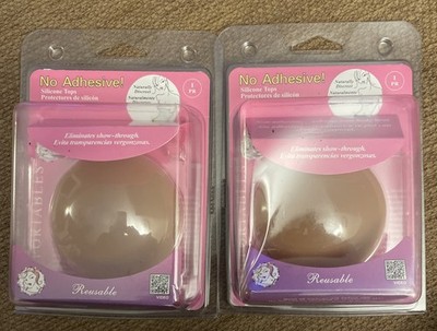 Supportables No Adhesive Silicone Tops Reusable Nipple Cover (2 pairs) BRAND NEW