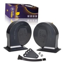 12V Car Horn 130dB Waterproof Motorcycle Horn with High/Low Tone for Car Black